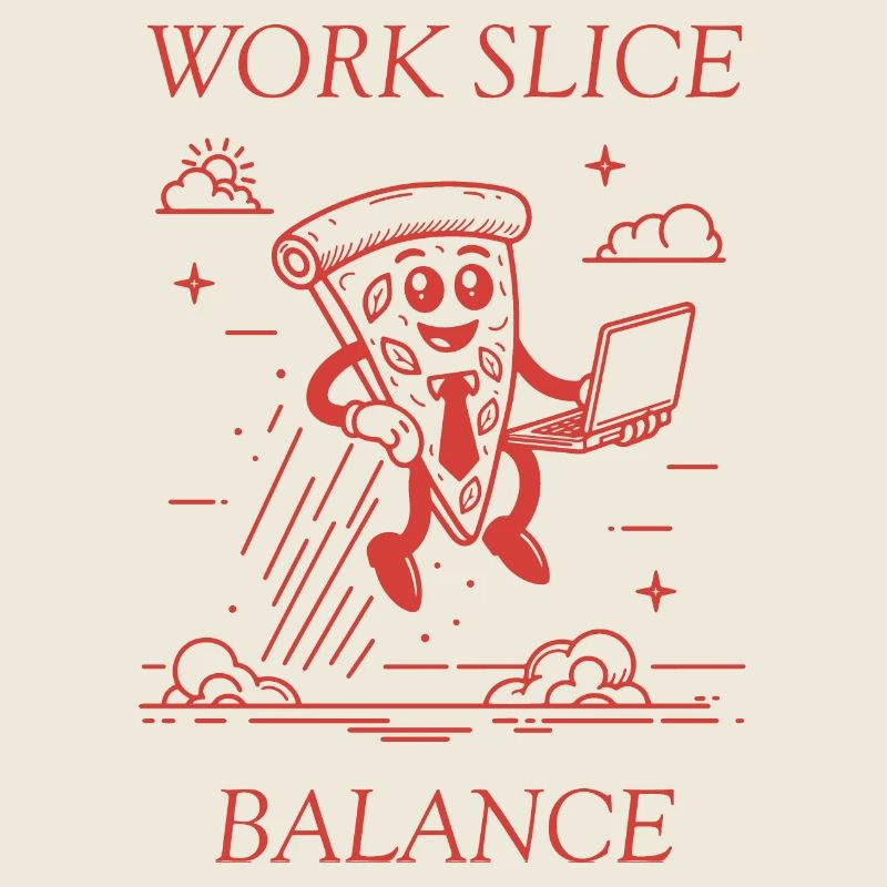 Travail Tranche Balance Pizza rouge
