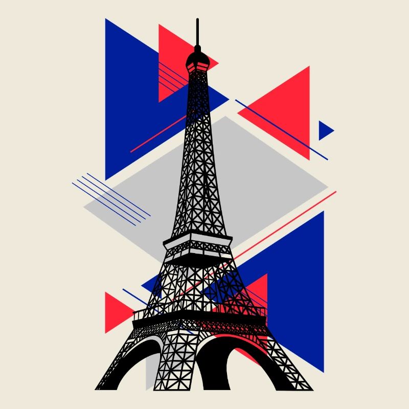Paris Eiffel Tower France City Skyline Art