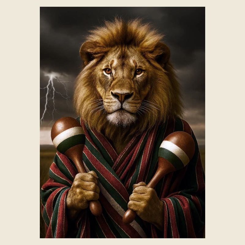 Löwe bei den Maracas