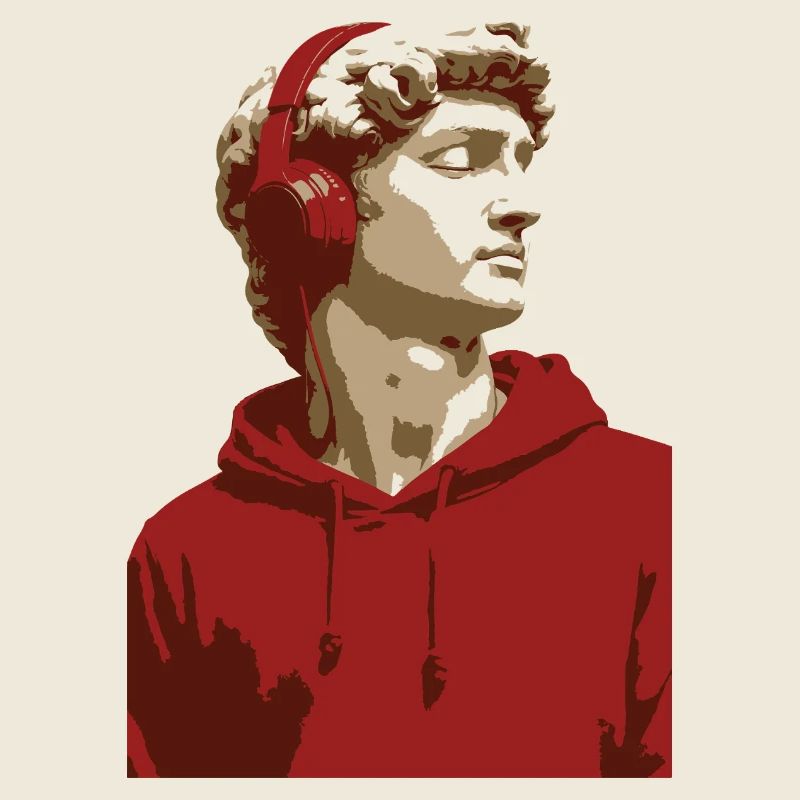 Contemporary David Michelangelo Portrait 