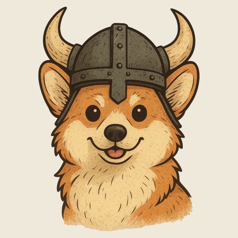 Wikinger-Hund Illustration