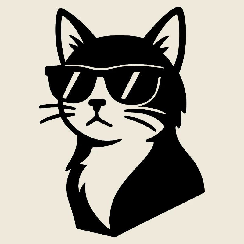 Cool Cat - Chat élégant avec des lunettes de soleil