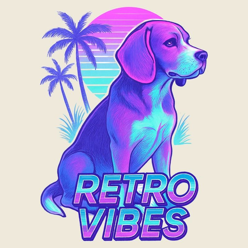 Retro Beagle Hund Vibes
