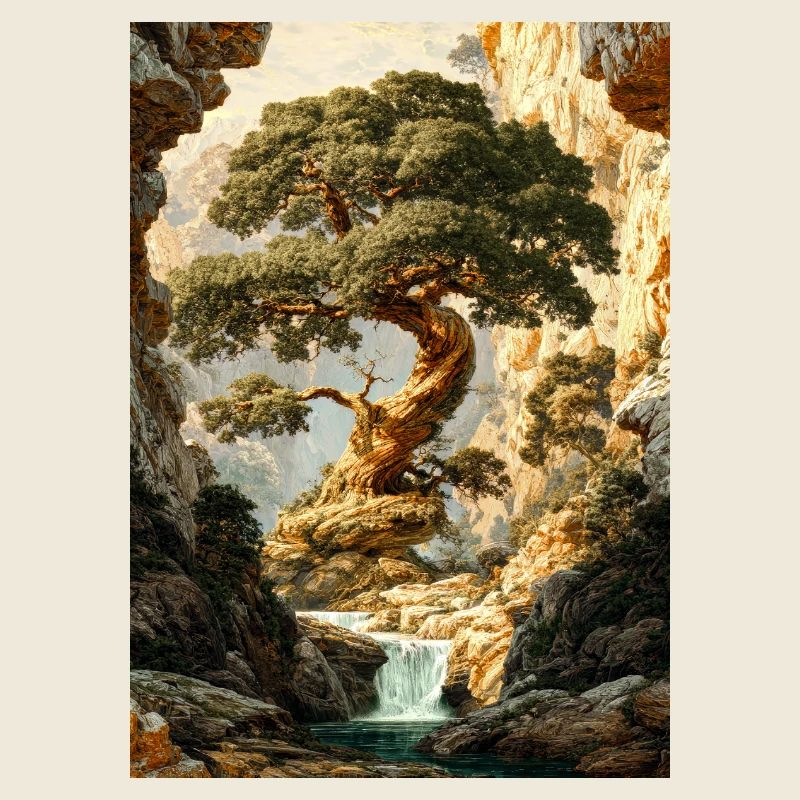 Ancient Tree in Canyon Falls