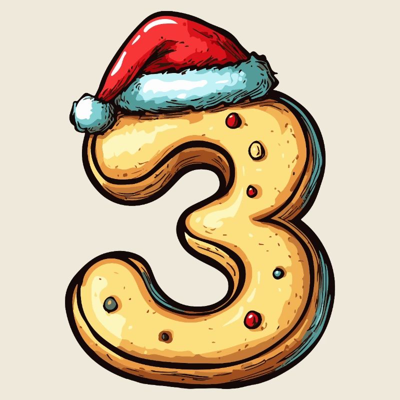 Biscuit de Noël à 3 chiffres