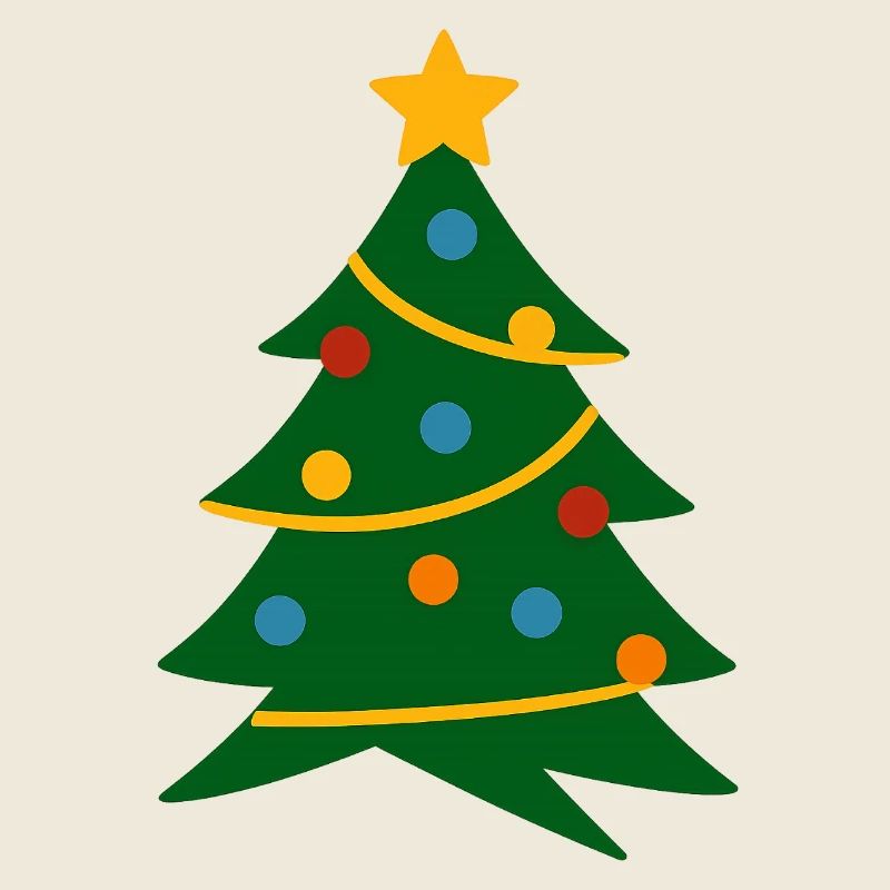 Festive tree with garlands