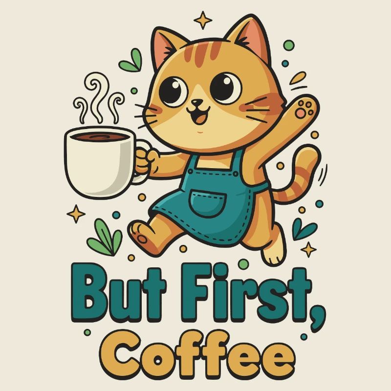 Coffee First Cat