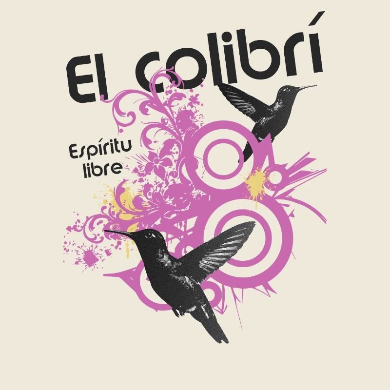 Colibris et volutes violettes