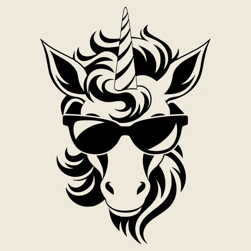 Cooles Einhorn mit Sonnenbrille