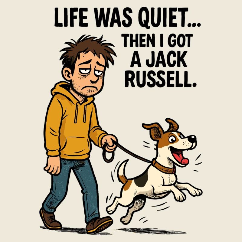 La vie était calme - Drôle de Jack Russell Comic