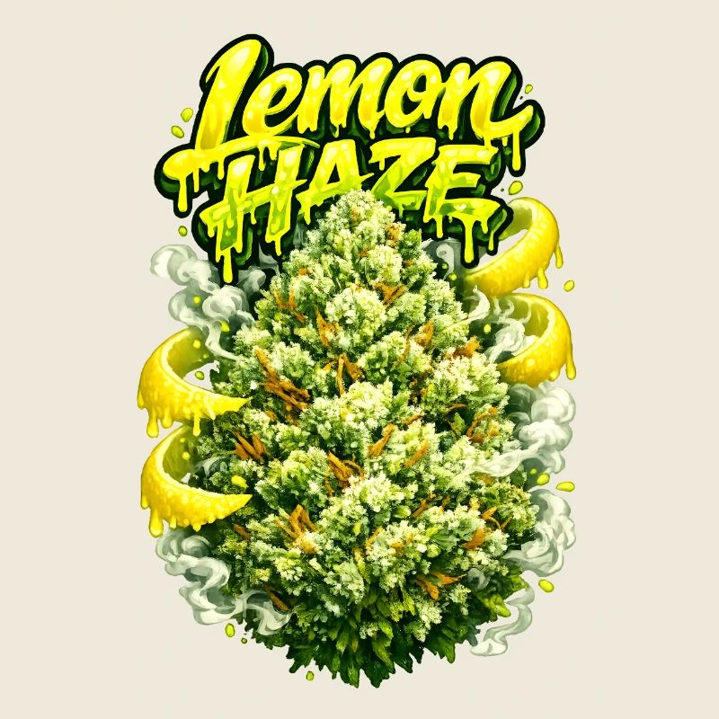 Lemon Haze Citrus Graffiti Print