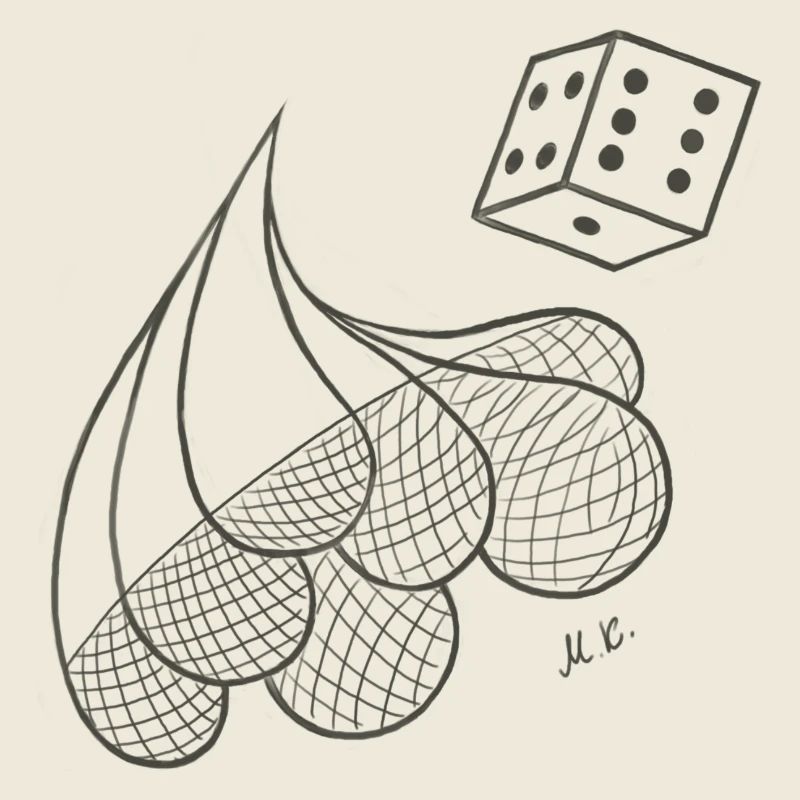 Creative patterned drops with game dice