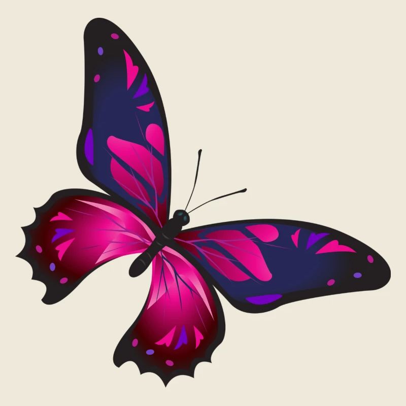 Papillon Illustration pourpre