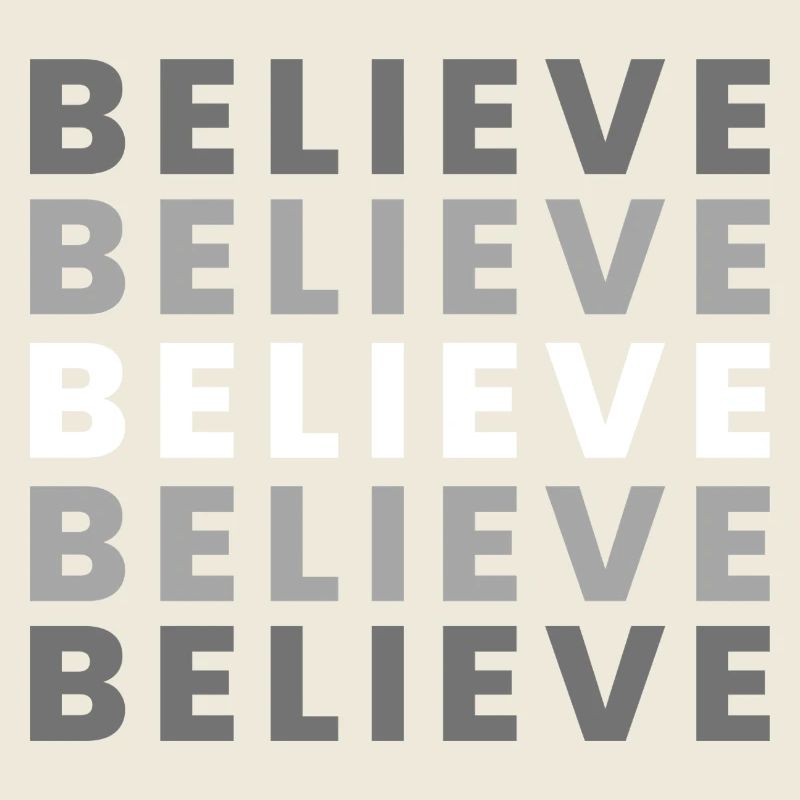 Foi dans la grille – Gris Blanc