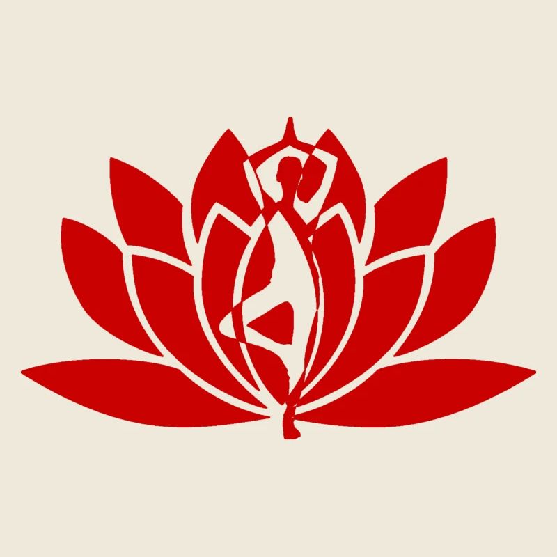 Yoga fleur rouge