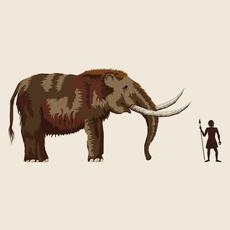 Mammouth et chasseurs