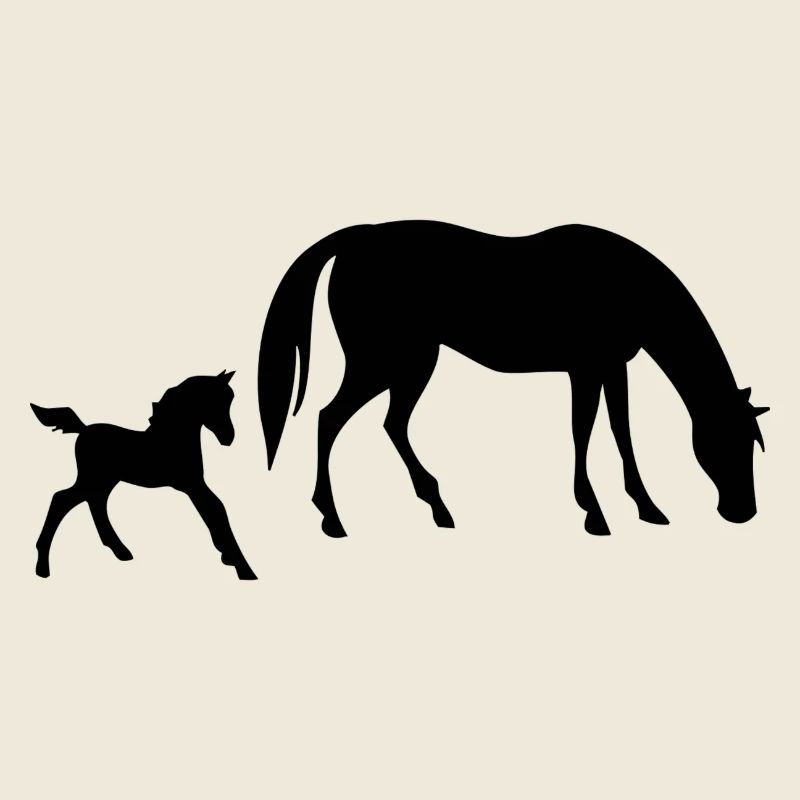 Pferd und Fohlen Design