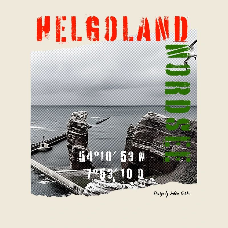 Helgoland Tshirt mit Koordinaten