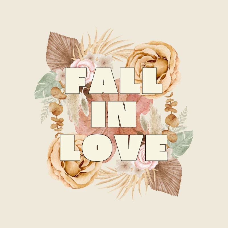 FALL IN LOVE - Romantisches Vintage Design