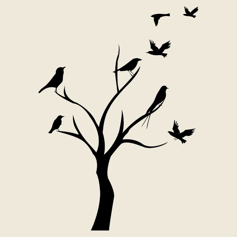 oiseaux dans l'arbre