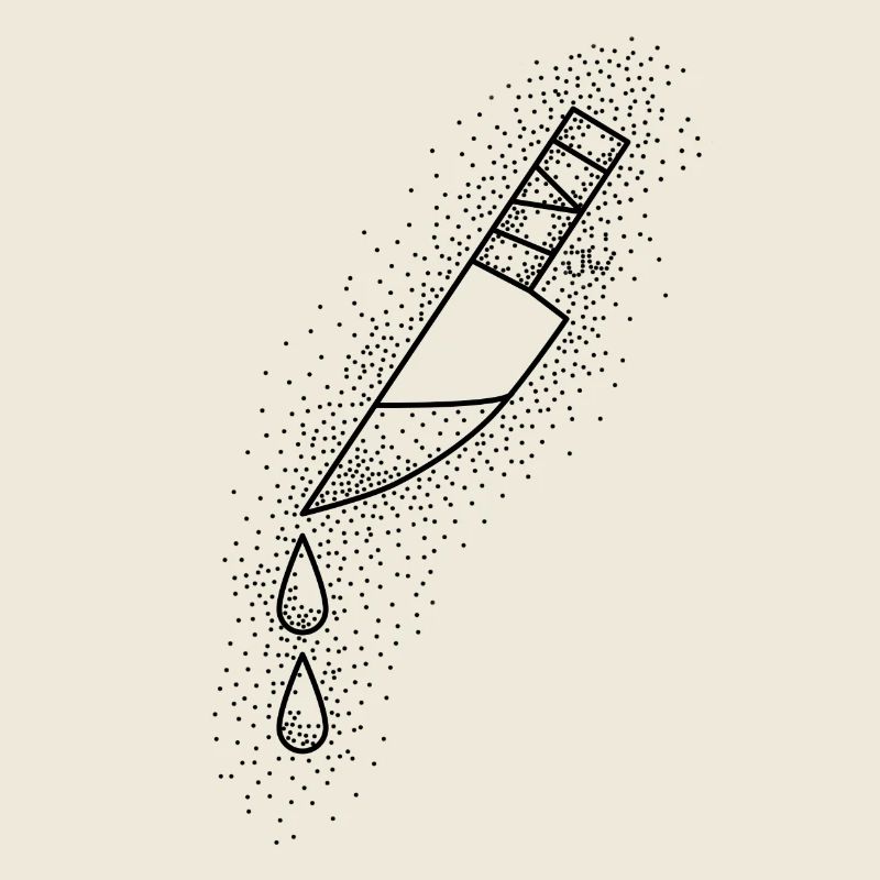 dripping knife