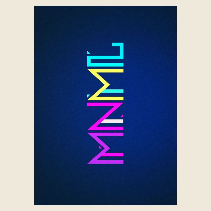 Minimal Type (Colorful) Typographie - Handy Cover