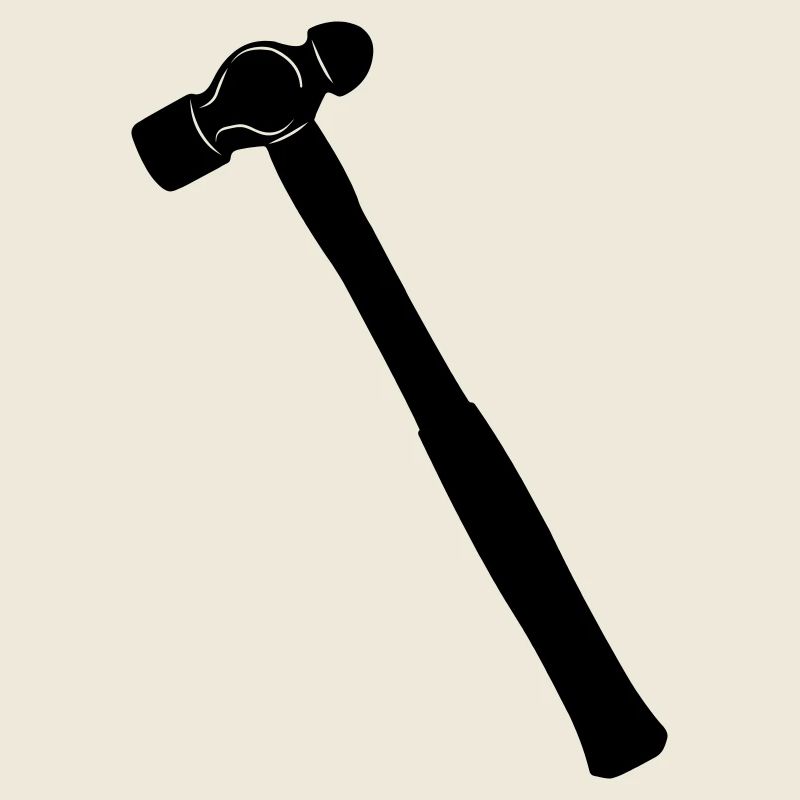 Ball hammer or dent hammer shadow image