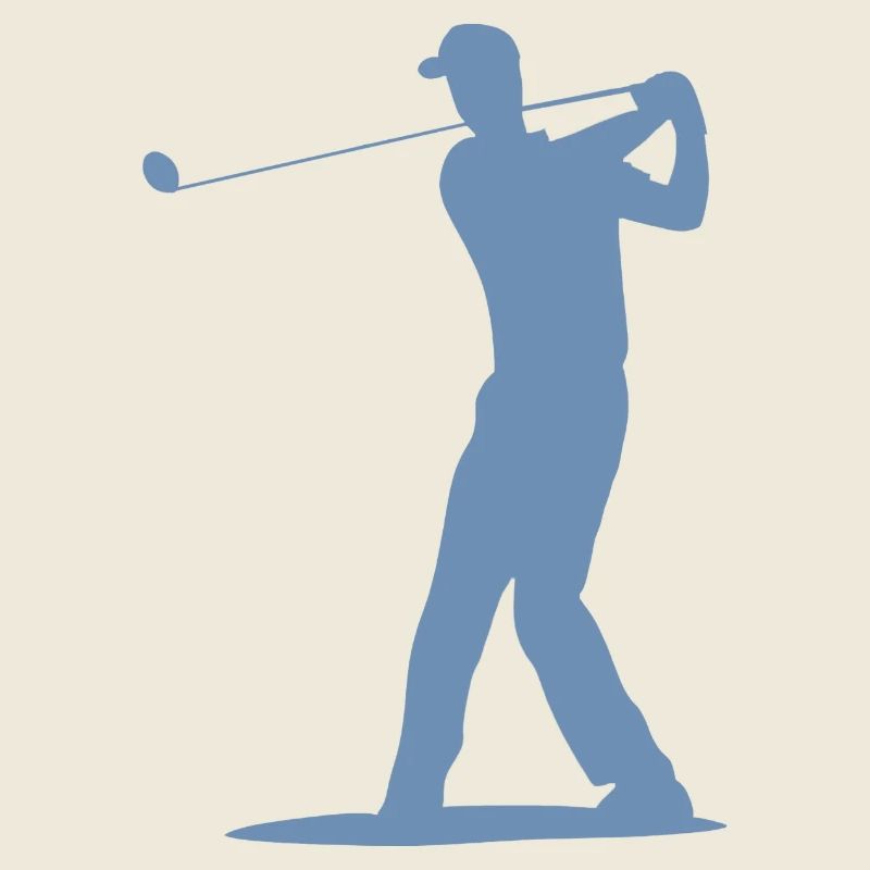 Golfer Tee Silhouette - Men's Design