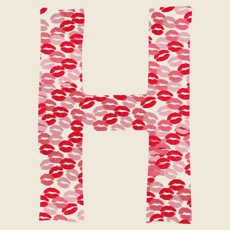 Lettre H - tshirt bisous