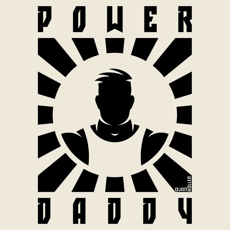 Power Daddy (Papa / Vater / Strahlen / Black)