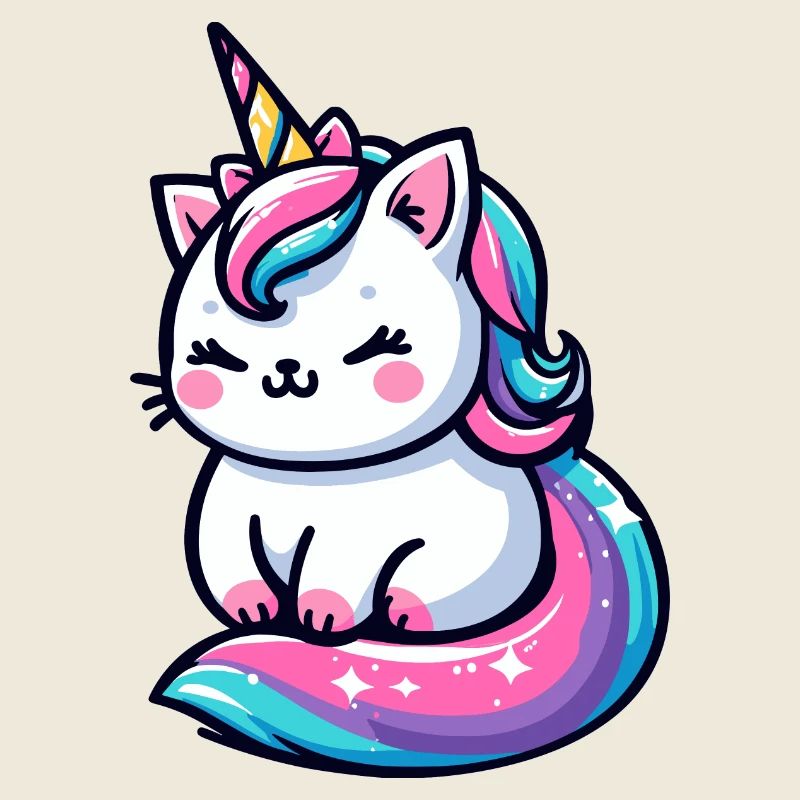 Cute Little Unicorn Cat