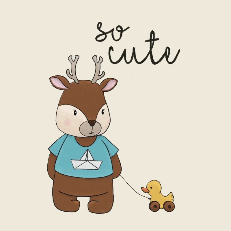 So Cute – Reh mit Entchen 🦌💛