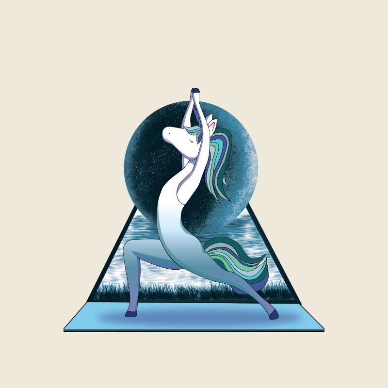 Licorne méditatrice – Équilibre et tranquillité