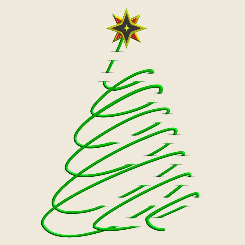 Spirale d’arbre de Noël avec étoile