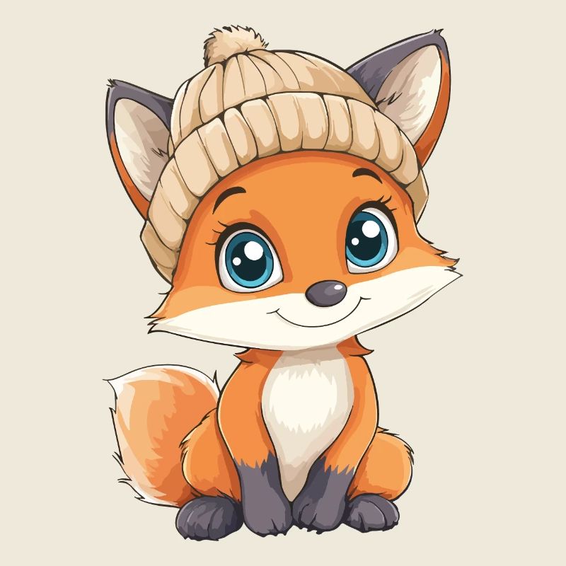 renard mignon mignon bébé enfants animal dessin animé