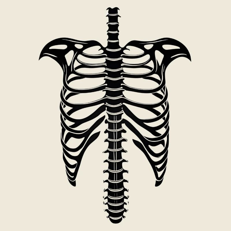 halloween, cage thoracique, squelette