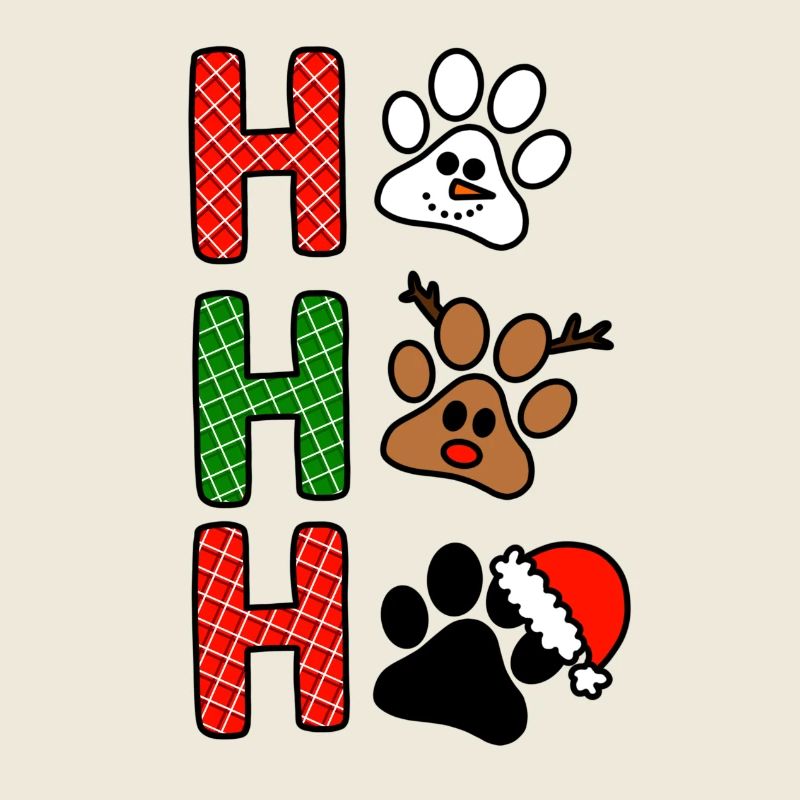 H Weihnachtspfoten Plaid