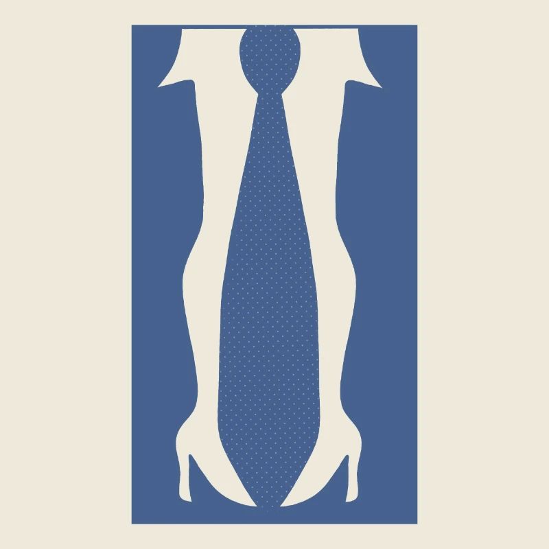 Legs with high heels or a tie in this fun optical