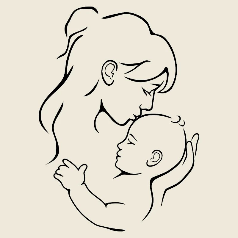 Maman embrassant son bébé