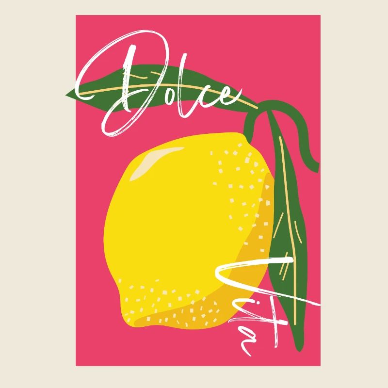 Lemon avec Écriture Artisanal Dolce Vita