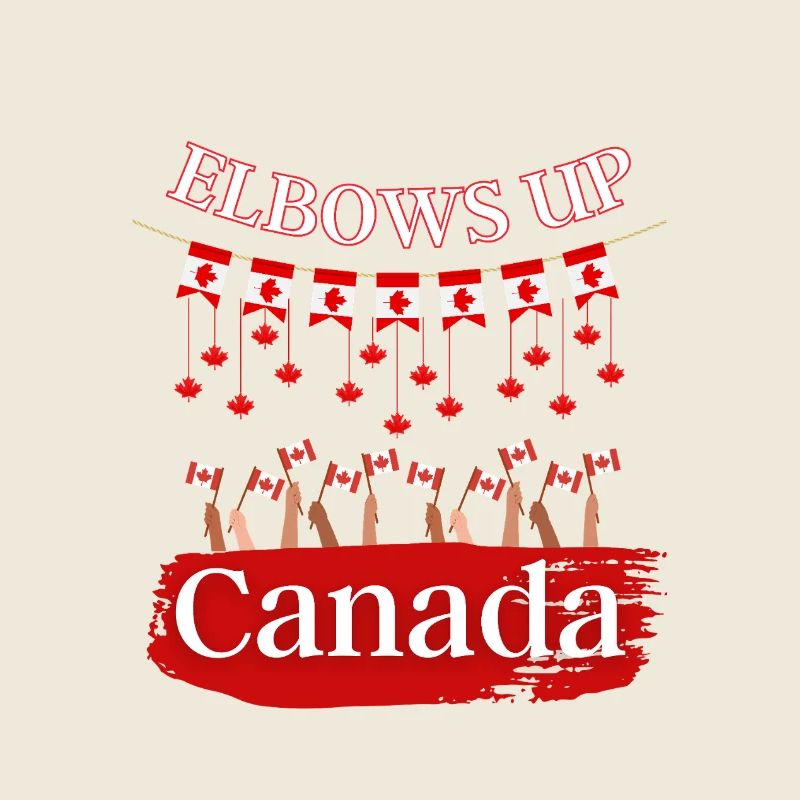 T-shirt de protestation Elbows Up Canada
