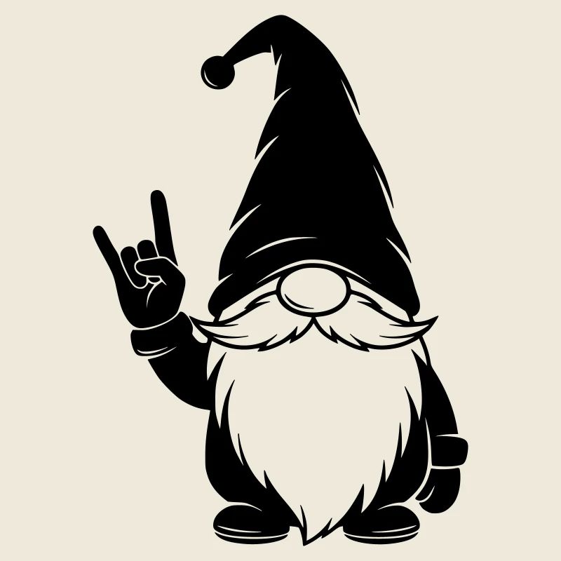 Cooler Wichtel mit Victory Zeichen