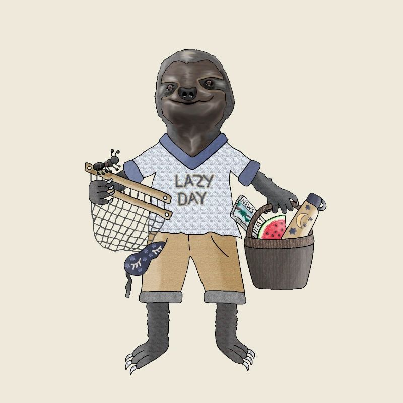 Lazy Vibes Sloth in Chill Mode