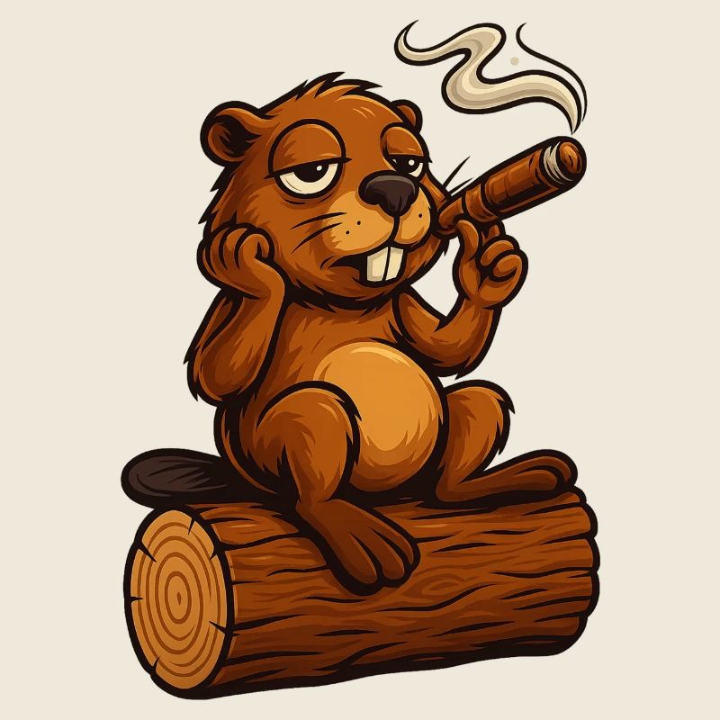 Chillender Biber mit Zigarre