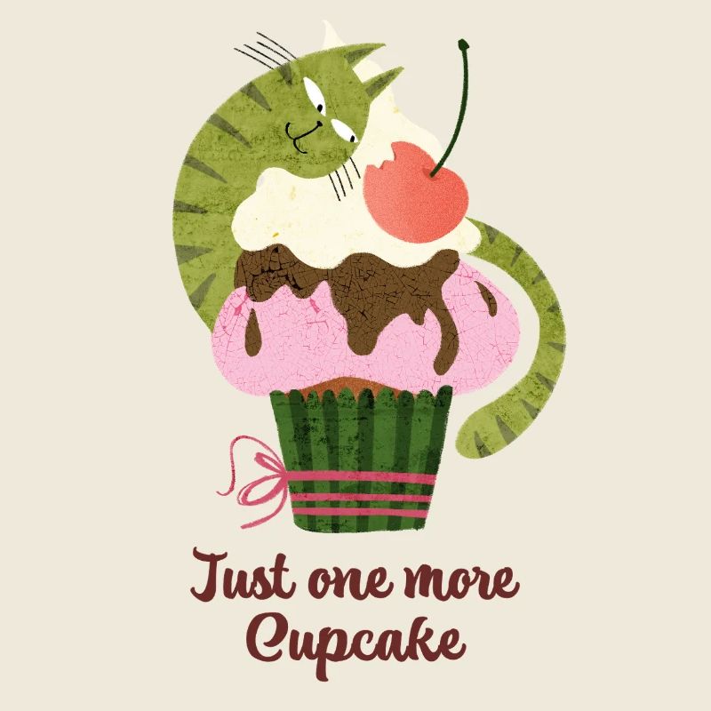 Nur noch ein süßer Cupcake, lustiger Dessert-Liebhaber