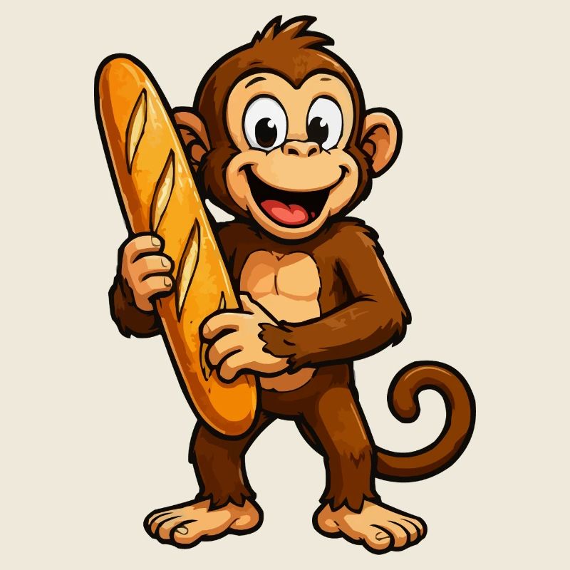 Singe avec baguette
