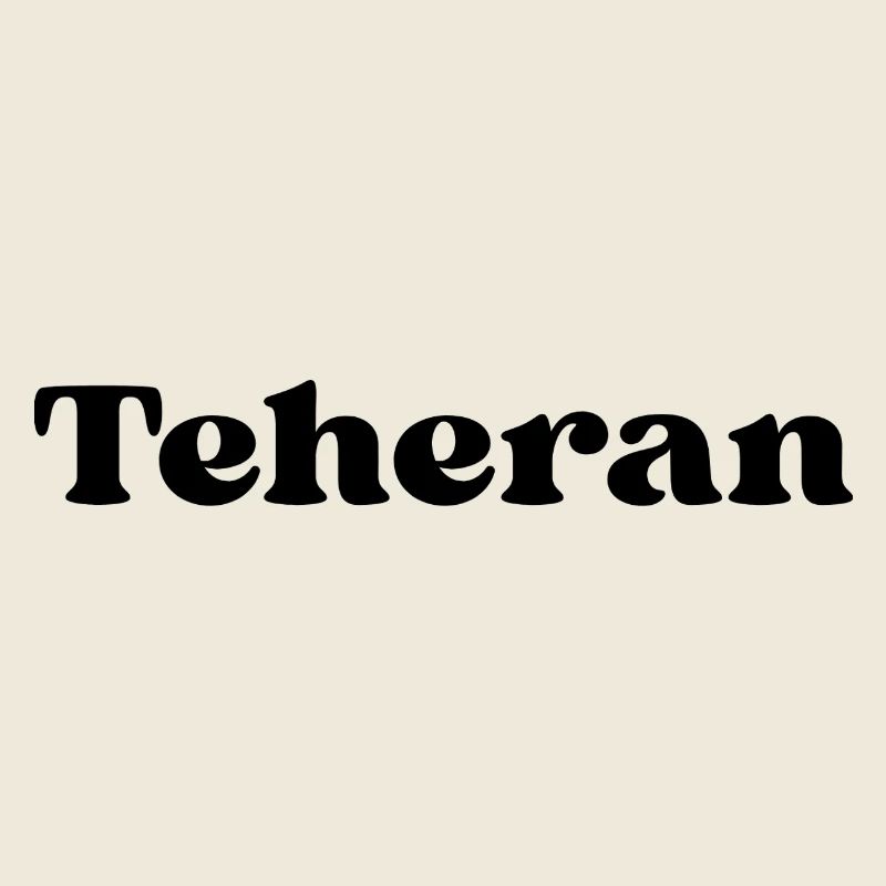 Teheran Schriftzug Design