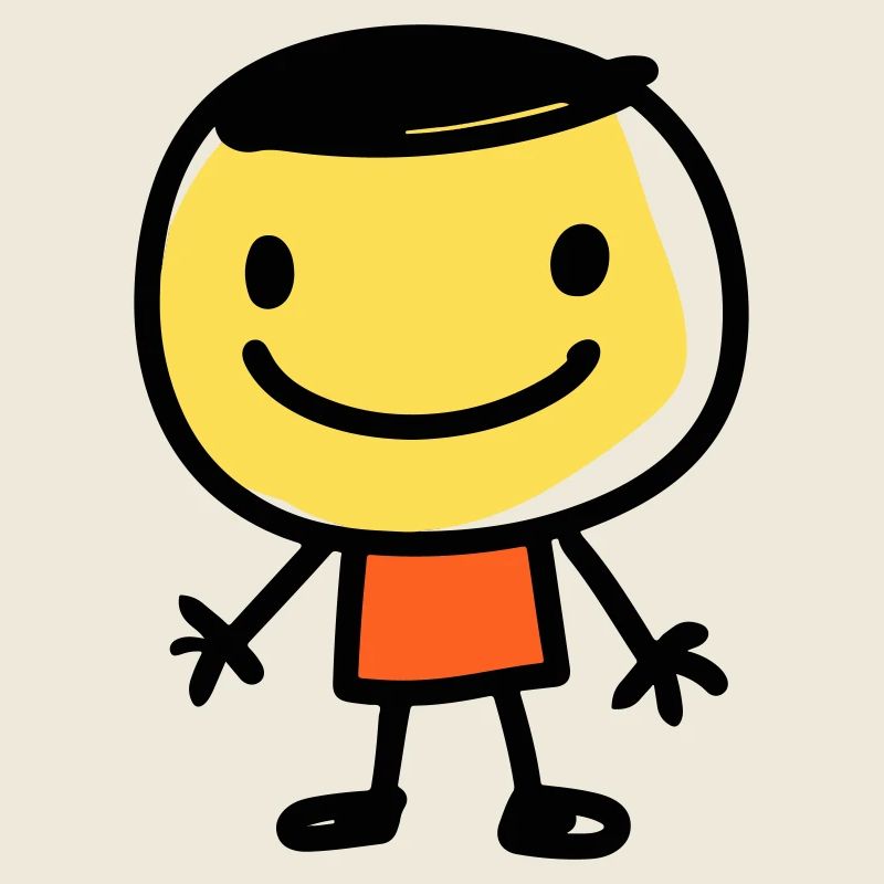 Glückliches Strichmännchen