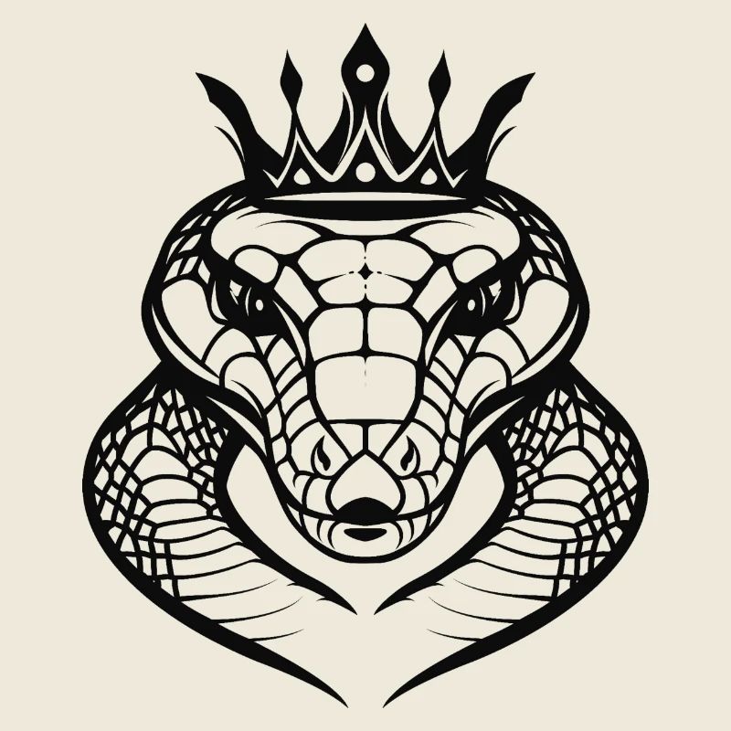 Cobra royal noir et blanc