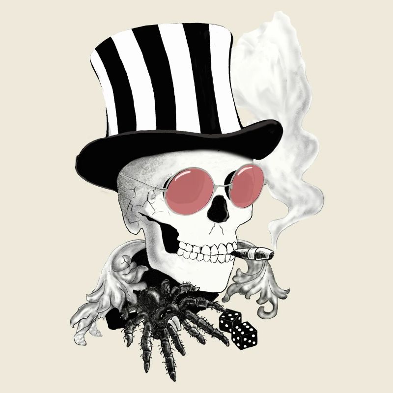 Skull mit rosa Sonnenbrille